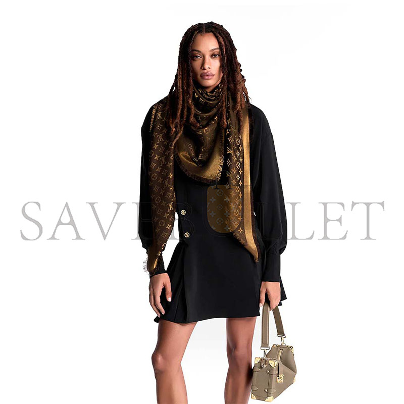 LOUIS VUITTON MONOGRAM SHINE SHAWL M75122 (142*142cm)